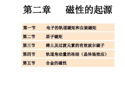 第二章磁性的起源.