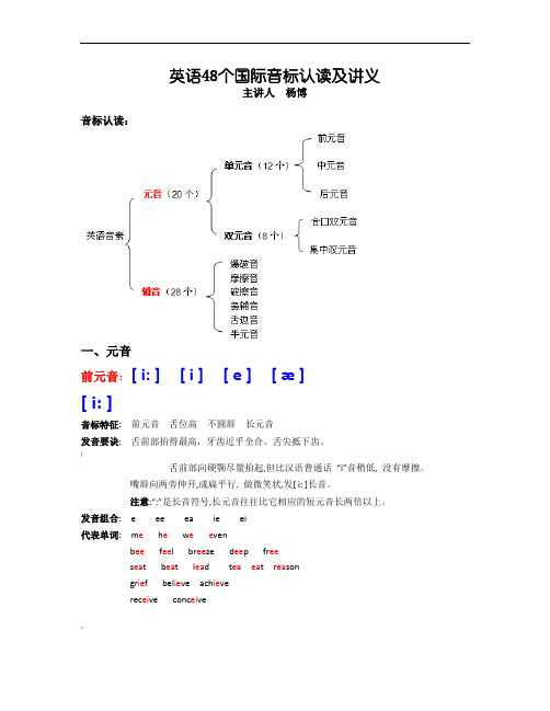 英语48音标认读(完全版)