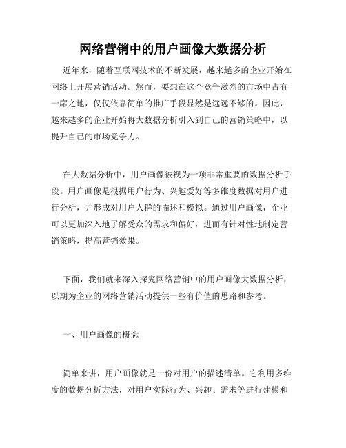 网络营销中的用户画像大数据分析