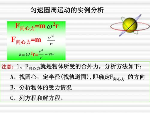 匀速圆周运动的实例分析