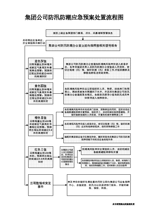 防汛防潮预案流程图