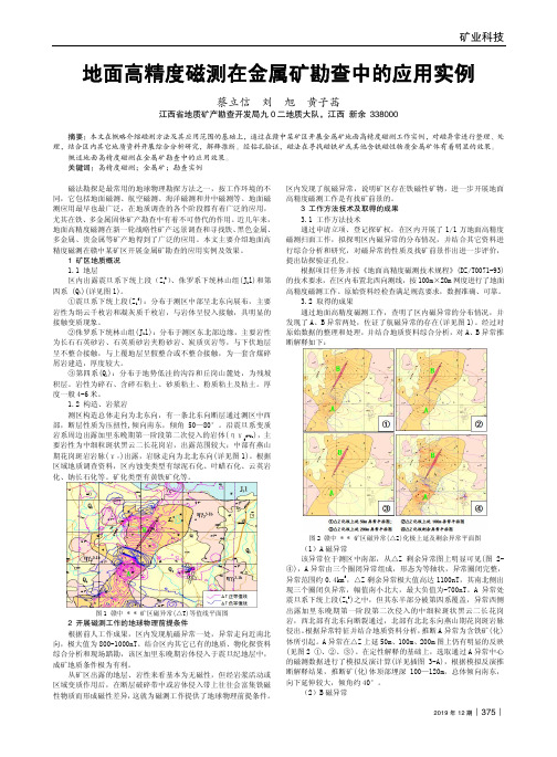 地面高精度磁测在金属矿勘查中的应用实例