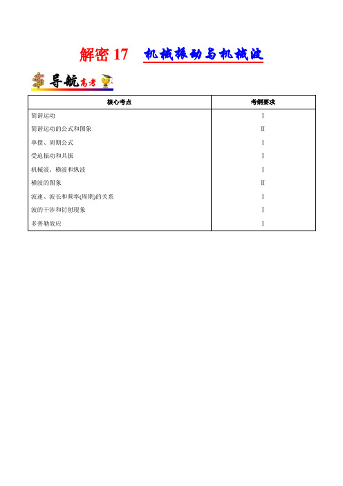 机械振动与机械波(解析版)高考物理二轮复习