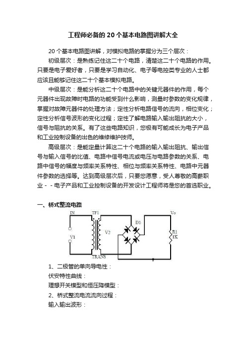 工程师必备的20个基本电路图讲解大全