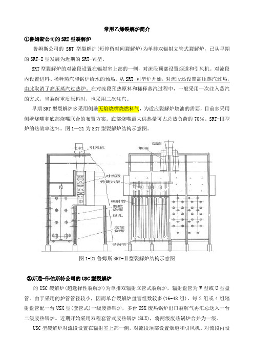 常用乙烯裂解炉简介