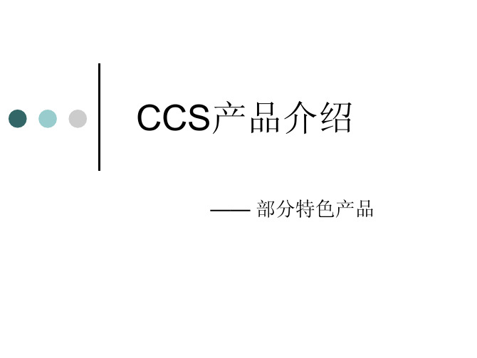 CCS产品介绍 - 部分特色产品