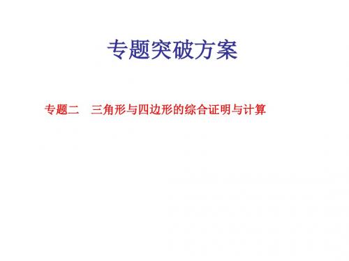 2018年中考数学呼伦贝尔兴安盟专版专题突破课件—专题二 三角形与四边形的综合证明与计算