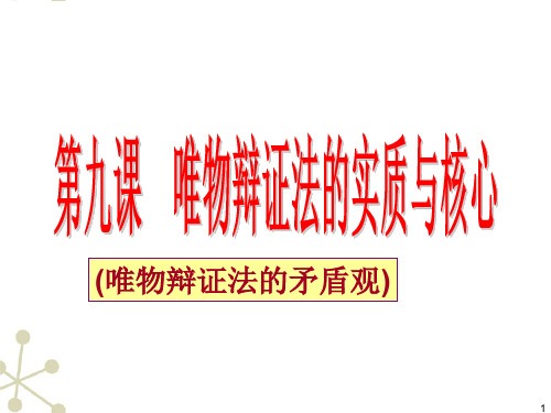 高中政治 第九课《唯物辩证法的实质与核心》课件1 新人教版必修4