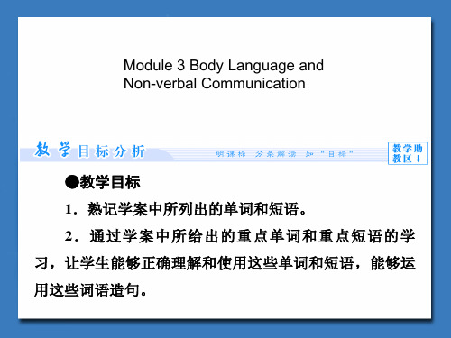 外研版 必修四 Module 3 Body Language and Non-verbal Comm