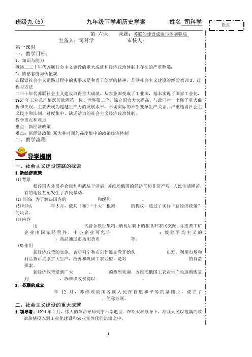 6第六课苏联建设成就与弊端