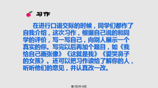 作文指导——介绍自己PPT课件