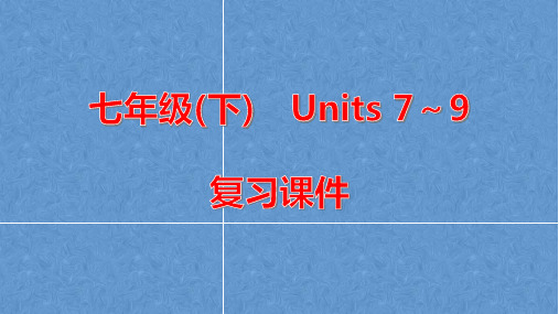 2021年人教版中考英语一轮复习7BUnits7-9教材知识点梳理复习课件