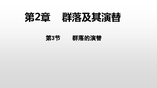 群落的演替-高二生物课件(人教版2019选择性必修2)