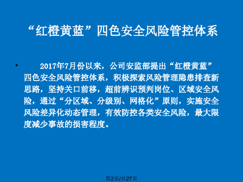 红橙黄蓝四色安全风险管控体系