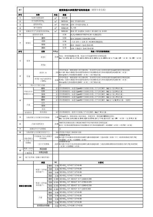 居住建筑节能计算表 (2011[1][1].9.22版带外遮阳)