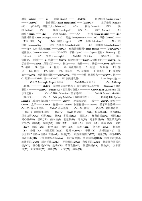 3D快捷键