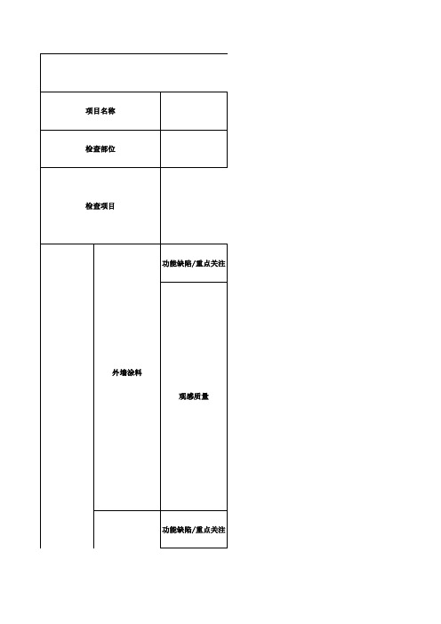 交付评估-外立面及屋面观感评估表