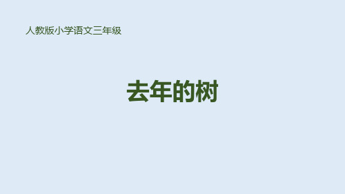 《去年的树》PPT优秀课件