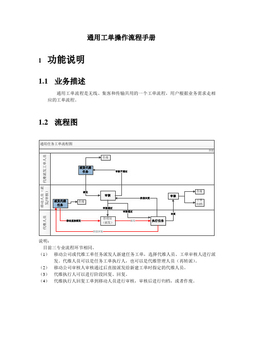 综合代维管理系统_通用工单流程操作手册_20160104