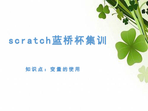 scratch蓝桥杯集训06——变量