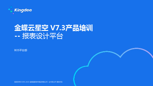 金蝶云K3 Cloud V7.3_产品培训_BOS_报表设计平台