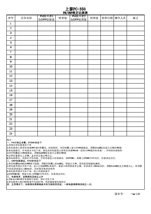 PC-350校正记录