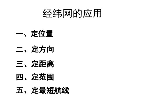 经纬网的应用