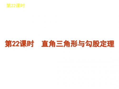 2012届中考数学复习方案(浙教版)第4单元:第22课时 直角三角形与勾股定理