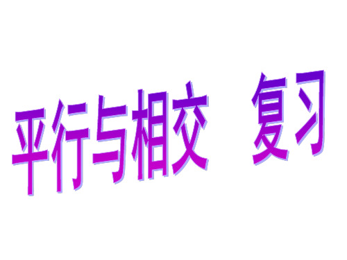 青岛版六三制四年级上册数学平行与相交 复习