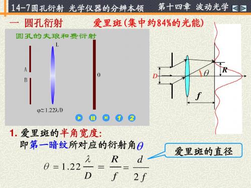 14-07圆孔衍射 光学仪器分辨率