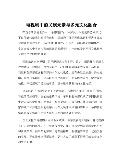 电视剧中的民族元素与多元文化融合