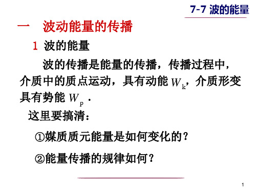 2020-2021学年高二物理竞赛波的能量课件