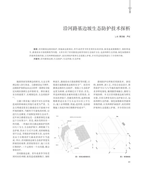沿河路基边坡生态防护技术探析