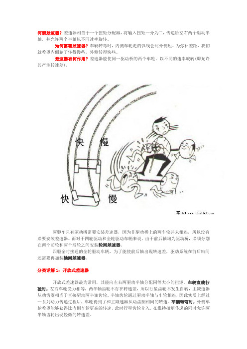 差速器作用及分类解析