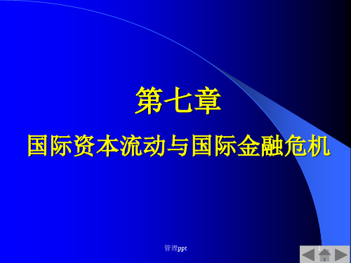 国际资本流动与国际金融危机管理精品资料