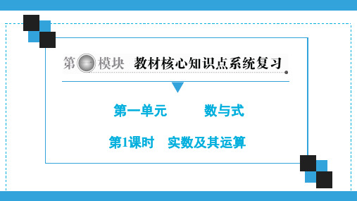 北师大版九年级数学下册--中考数学总复习 -第一个课时：实数及其运算 课件