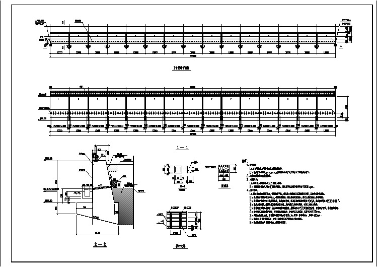 挡土墙施工设计CAD图纸