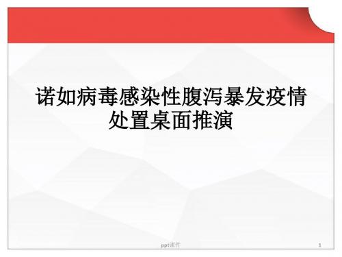 诺如病毒感染性腹泻暴发疫情处置桌面  ppt课件