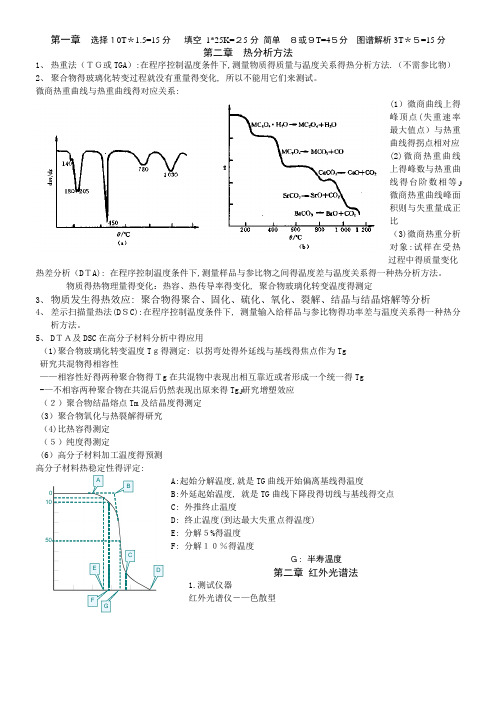 高分子近代测试分析技术重点复习资料