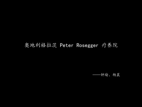 案例分析奥地利格拉茨PeterRosegger疗养院