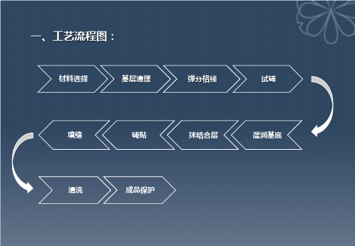 园林工程施工工艺标准之马赛克铺贴作业指引与规范