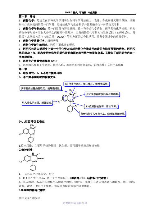 药物化学知识点整理