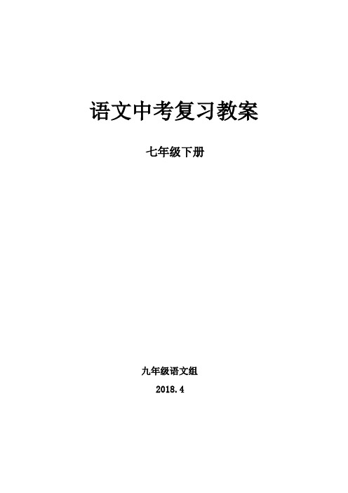 九年级语文中考复习教案---七下