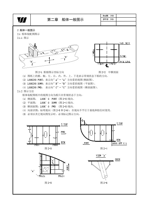 第二章  设计基准选取  船体一般图示