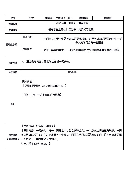 部编版三年级下语文园地六精品教案