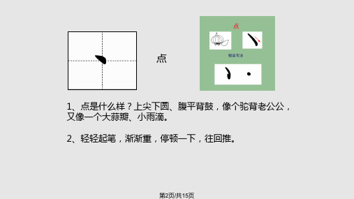 小学一年级写字课基本笔画书写要点