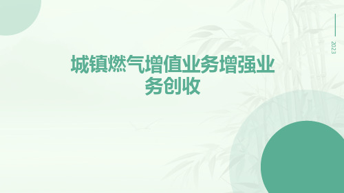 城镇燃气增值业务增强业务创收