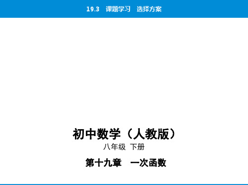 最新人教版八年级下册数学培优课件19.3课题学习 选择方案