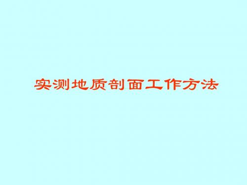 地层剖面实测方法