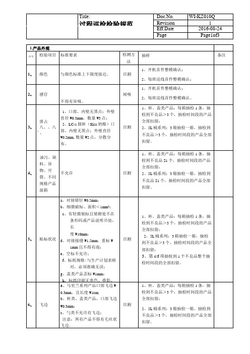 过程巡检检验规范